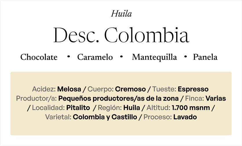 Descafeinado COLOMBIA Huila